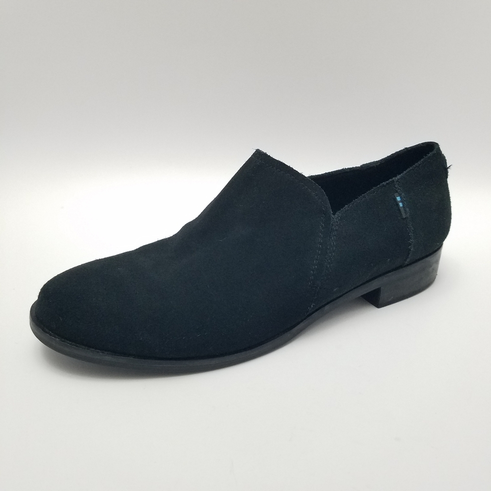 TOMS Womens Size 7.5 Shaye Booties Shoes Suede Slip On 10012283 Black